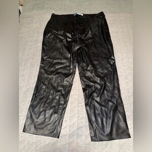 Women's Black Leather Pants